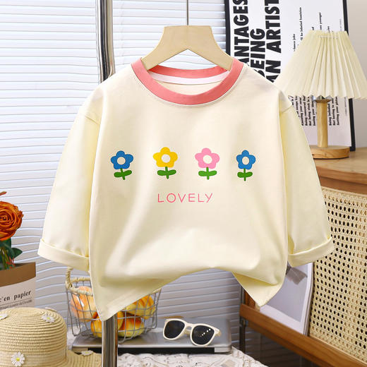 【39.9/2件】纯棉长袖t恤2024秋装春秋款儿童装宝宝中大童内搭打底衫上衣 商品图8