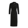EITIE爱特爱秋季新款新中式改良旗袍暗纹黑色开叉显瘦连衣裙C2407428 商品缩略图5