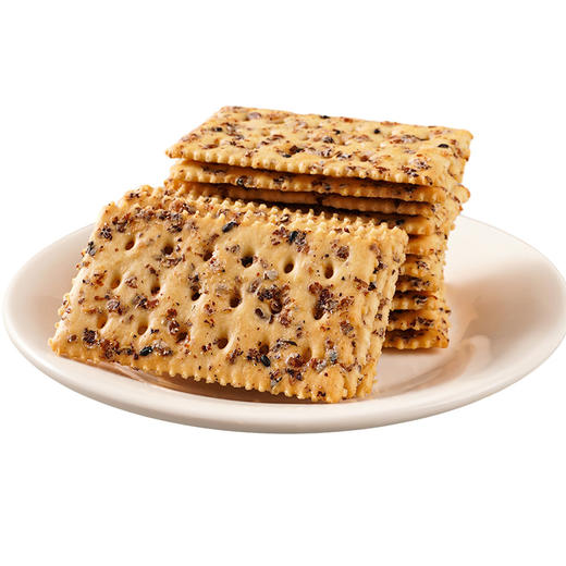 【营养美味畅享不停！奇亚籽三色藜麦苏打】不单独添加蔗糖，外脆里酥，鲜咸可口，发酵饼干高解馋休闲零食 商品图3