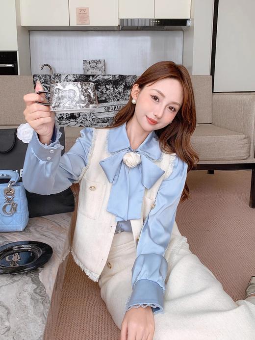 张心子【纽约日报】英伦范小香风马甲套装裙女秋冬上衣裙子两件套 U2409054 商品图1