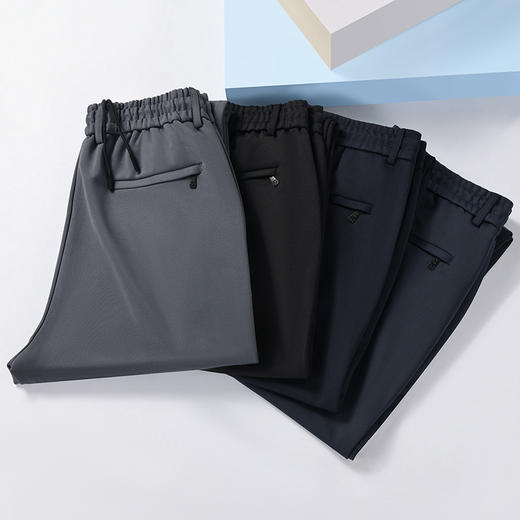 【特大码】【DSZ】大依优型大码松紧腰直口直筒休闲运动裤休闲裤加肥加大运动长裤胖子裤子 商品图1