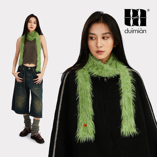 对面duimian长毛混色细围巾 商品图1