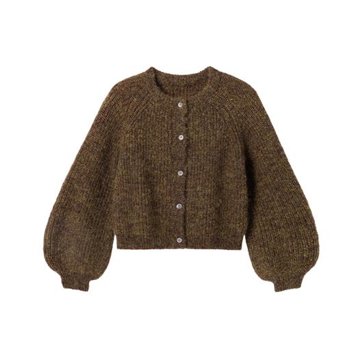 littletime女童针织衫2024秋冬新款森系混色毛衣女孩洋气毛衣开衫 商品图0