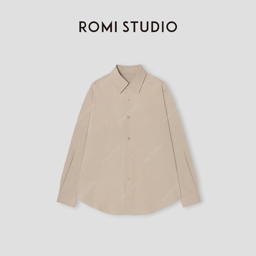 ROMI STUDIO “自我风度” 高支棉磨毛肤感宽松H版衬衣 431C3077 商品图0