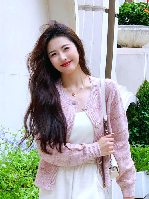 【百图lulu定制】【香风针织外套】雀羽绒 混纺编织 香风 长袖外套 商品图13