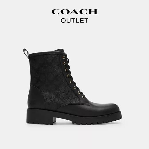 【自营】coach/蔻驰  女士经典标志老花LYRA高帮休闲短靴黑色 CX881 BK/CQ 商品图1