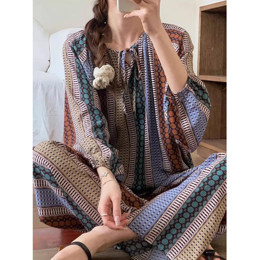 裁缝学苑AQ354中长款睡衣纸样家居服长袖女装人造棉套装打板裁剪 商品图5