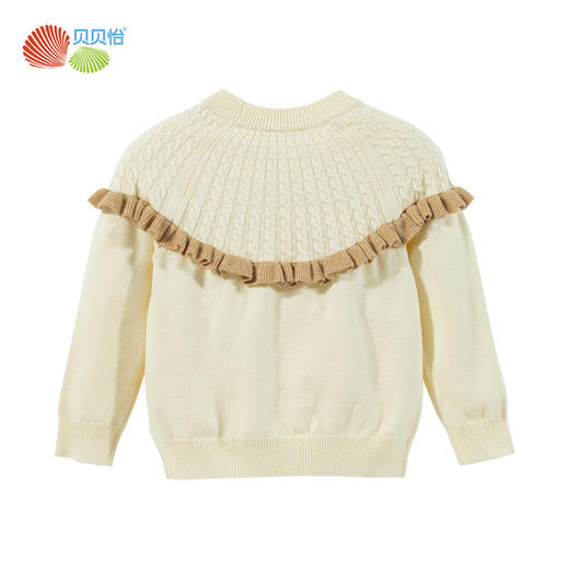 2024秋冬新款女童针织毛衣中小童圆领线衫复古立体花纹针织衫ZB3DS058 商品图6