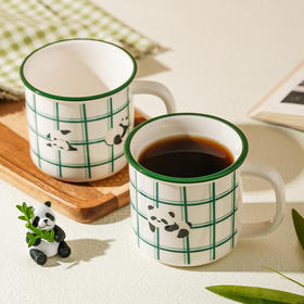 摩登主妇mototo熊猫马克杯女家用杯子宿舍用高颜值水杯可爱陶瓷杯