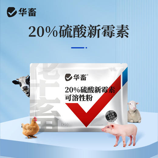 华畜20%硫酸新霉素可溶性粉100g 主治肠炎痢疾禽畜通用 商品图0