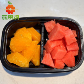 【经典双拼】麒麟西瓜+甜橙 2拼切盒