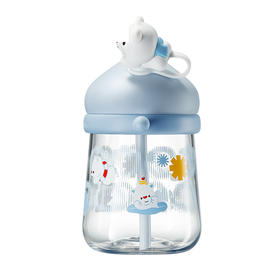 Babycare 儿童水杯-雪顶公仔水杯 小白熊-550mL-柔雾蓝 BC2307505