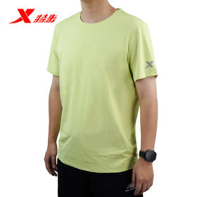 XTEP/特步 24男款速干透气吸汗高弹柔软舒适儿童短袖针织衫