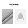 COCO ZONE 春秋款小立领长袖上衣袖口拼接圆领打底衫T恤 23C19559 商品缩略图3