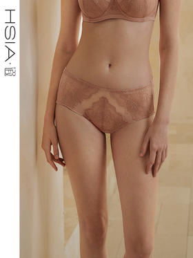 【花开圆满】遐中腰平角裤超薄速干纯棉裆不夹屁性感包臀内裤女