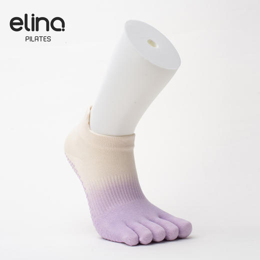 elina一恋2024 高密针织吊染五趾普拉提瑜伽防滑袜ELR2508 商品图1