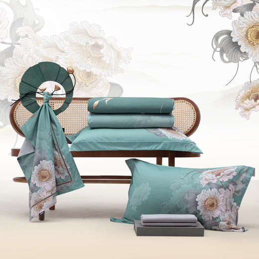 多喜爱山海经 60S贡缎磨绒四件套 鳐绘花韵【60S长绒棉】【A类标准】芬纳诺抗菌 高清数码印染 商品图3