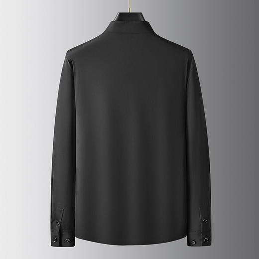 【暗门襟】【新款DDA】大依优型大码长袖衬衫立领加肥加大肥佬休闲商务宽松透气上衣 商品图1