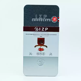 IZP草莓牛奶可可蔓越莓多种口味巧克力(铁盒)100g