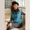 OLrain欧芮儿蓝色马甲毛衣女秋季2024年新款通勤设计感针织短上衣 商品缩略图4