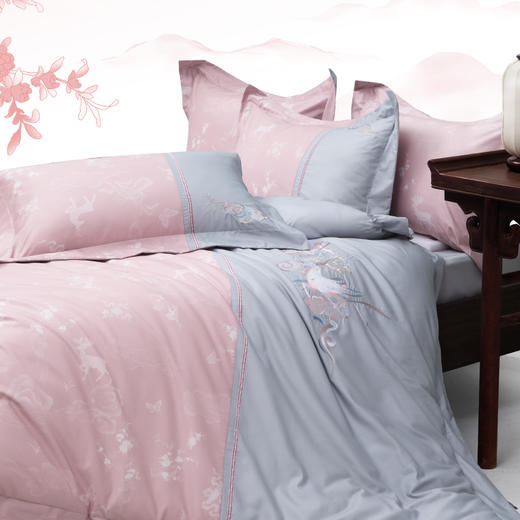 多喜爱山海经 60S贡缎磨绒四件套 月涌天河 商品图1