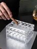 捷克进口水晶玻璃 两用双层雪茄盒烟灰缸 客厅办公室创意储物礼盒钻石雪茄双层烟缸12cm 商品缩略图1