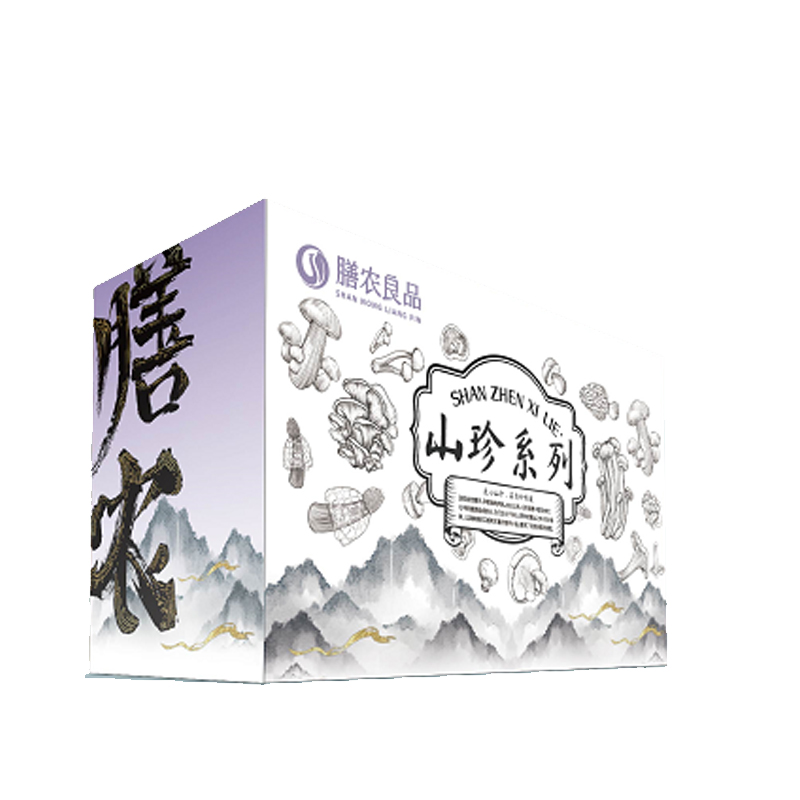 膳农良品·四川广元菌菇礼盒套餐一 （1、黑木耳100g 2、香菇100g 3、牛肝菌68g 4、竹荪50g 5、茶树菇100g 6、虫草花100g）