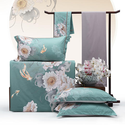 多喜爱山海经 60S贡缎磨绒四件套 鳐绘花韵【60S长绒棉】【A类标准】芬纳诺抗菌 高清数码印染 商品图4