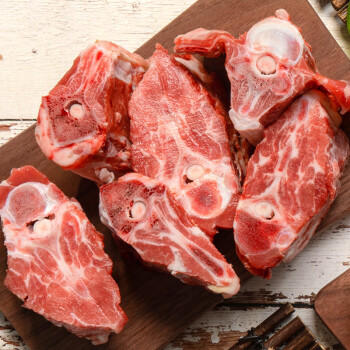 西鲜记宁夏盐池滩羊原切满肉羊蝎子净重1斤 180天羔羊清真羊脊骨羊肉 商品图1