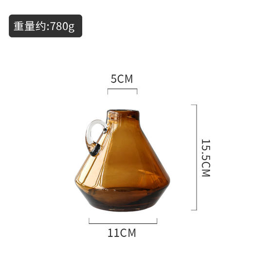 北欧简约现代冷纹质感小口透明玻璃花瓶插花装饰客厅家居摆件 商品图7