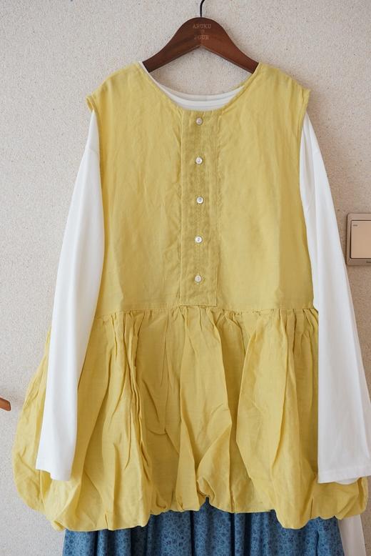 Gauze 亚麻肌理蓬蓬背心马甲 商品图9