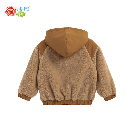 贝贝怡男童摇粒绒外套儿童24秋冬新款连帽拉链开衫风衣ZB3DS028 商品图6