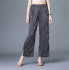 丁摩 纯色真丝条纹裤女士高腰休闲裤透气老板裤桑蚕丝裤20-144条纹DS399 商品缩略图2