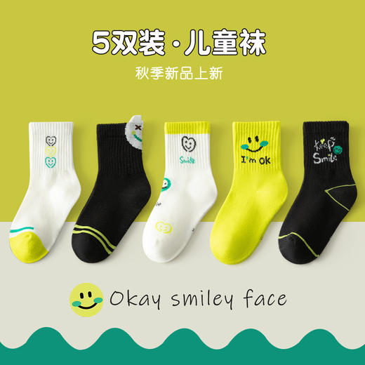 【5双装儿童袜子男童】春秋棉袜 男宝宝秋冬吸汗中筒袜 卡通舒适男女孩棉袜  商品图12