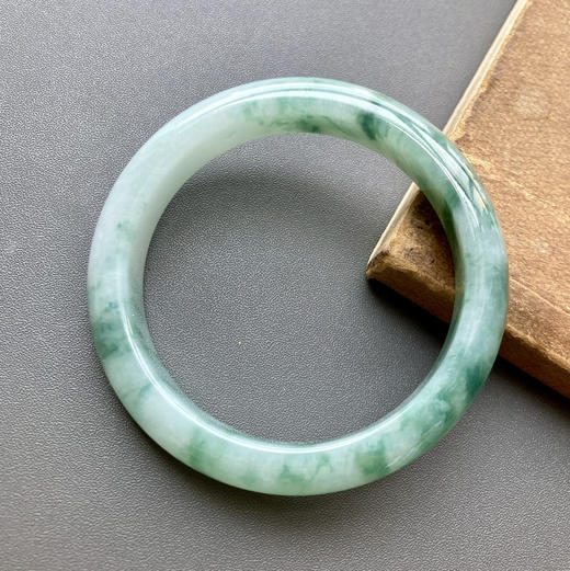 糯冰种飘花翡翠手镯53 商品图1