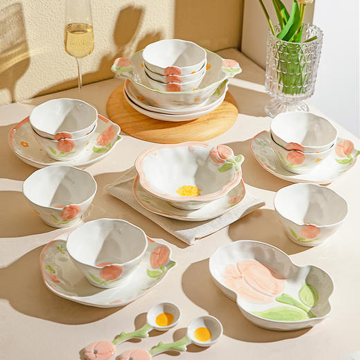 摩登主妇碗碟套装家用餐具陶瓷菜盘子乔迁闺蜜生日礼物釉下彩碗具 商品图0