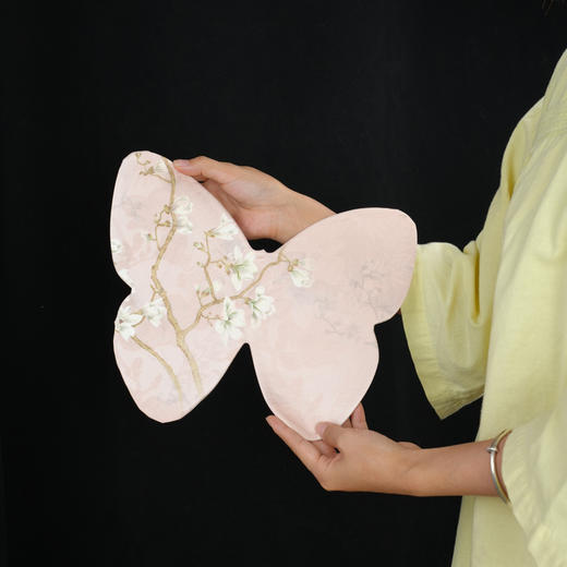 暗香疏影/香云纱/蝴蝶茶垫/真丝香云纱双面设计干泡茶垫茶席29x25cm 商品图1