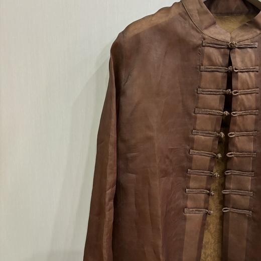 【抖音专属】套装（中式小衫23710347-緅絺+直筒裤（23709349-椒褐） 商品图2