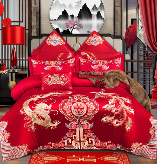 甄选全棉御喜婚庆四件套G117680018 商品图5