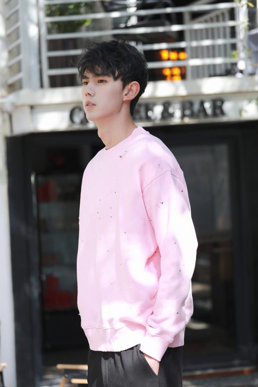 W346364191破洞墨迹圆领卫衣 商品图5