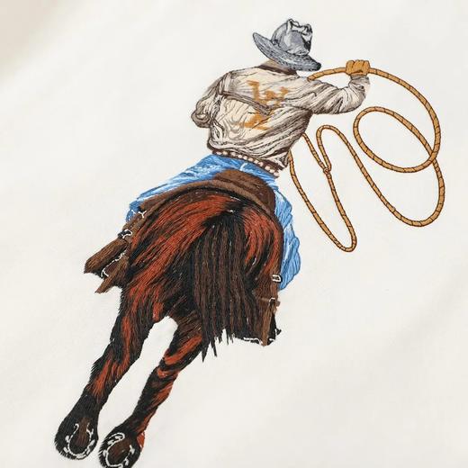 马户情侣款西部马logo刺绣套头圆领卫衣 商品图7