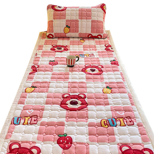 爆款加厚牛奶绒床垫学生宿舍夹棉床褥子垫榻榻米冬季保暖软垫批发 商品图4