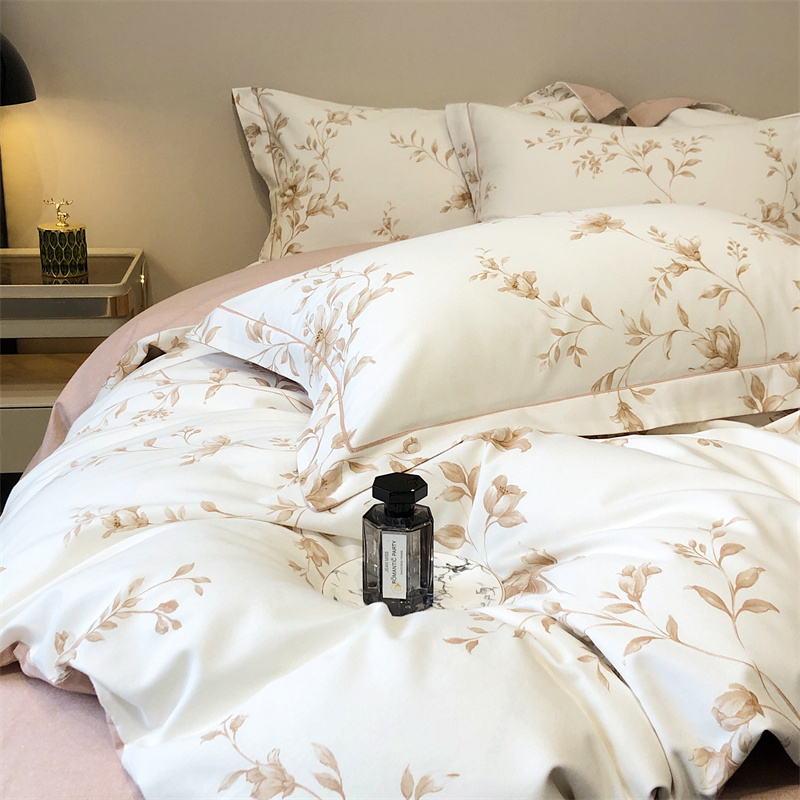 自然醒秋冬款环保纯棉磨毛四件套床单被套枕套床上用品秋冬四季通用套件KY