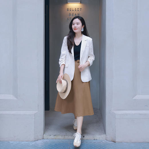 【预售7天】重磅定制款 | 天丝羊毛 A型立体剪裁显瘦秋裙 商品图3