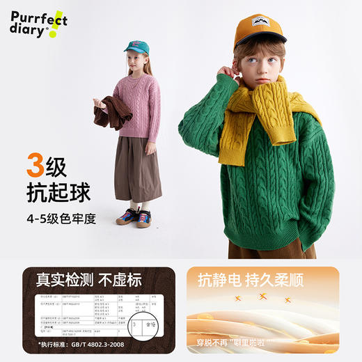 【多巴胺毛衣】儿童软糯复古麻花毛衣PDMY2402 商品图3