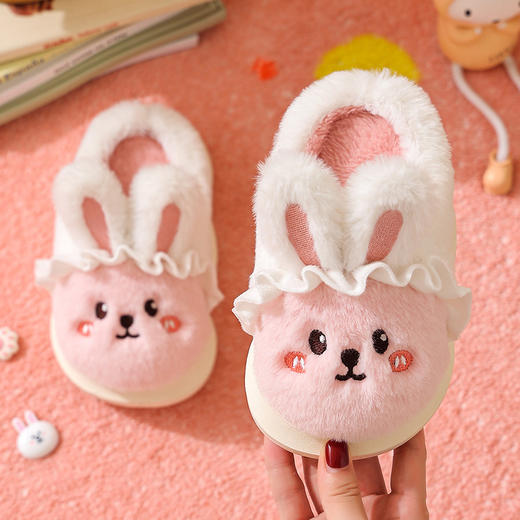 【卡通萌趣棉拖鞋】新款厚底棉拖鞋女冬季半包跟室内防滑厚底保暖毛绒鞋男 商品图1