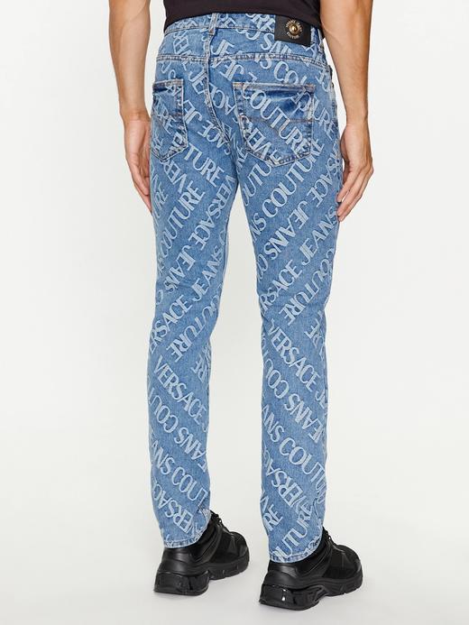 【超惠秒】Versace 范思哲 男士针绣字母logo弹棉牛仔休闲长裤 11780 商品图1