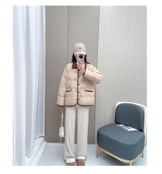 【反季清仓】小香拼色羽绒服丨东大门ins 配色洋气减龄翻领短羽绒服【预售2月4号发货】 商品图1