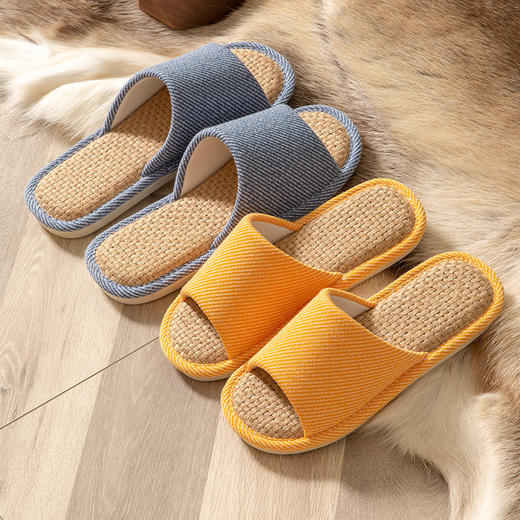 【羊毛团‼️33.9元任选2双】布拖鞋亚麻拖鞋室内拖鞋夏季静音拖鞋亚麻拖鞋女男情侣拖鞋空调拖 商品图3