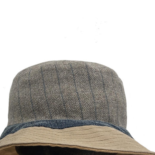 谜底渔夫帽女2024冬季新品复古风户外大帽檐可调节帽绳244MQ1954 商品图1